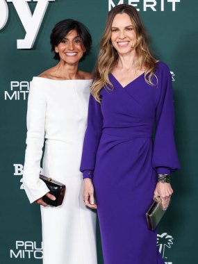 Shazi Visram ve Hilary Swank, Paul Mitchell 'in 9 Kasım 2024' te Batı Hollywood, Los Angeles, Kaliforniya, ABD 'deki Pasifik Tasarım Merkezi' nde düzenlediği 2024 Bebek Galası 'na geldiler.. 