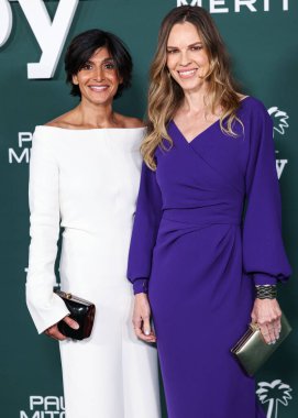 Shazi Visram ve Hilary Swank, Paul Mitchell 'in 9 Kasım 2024' te Batı Hollywood, Los Angeles, Kaliforniya, ABD 'deki Pasifik Tasarım Merkezi' nde düzenlediği 2024 Bebek Galası 'na geldiler.. 