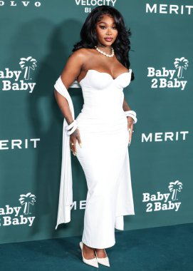 Galia Lahav 'ı giyen Summer Walker, Paul Mitchell' ın 9 Kasım 2024 'te Batı Hollywood, Los Angeles, Kaliforniya, ABD' deki Pacific Design Center 'da düzenlediği 2024 Baby Gala' ya ulaştı.. 