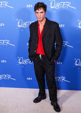 Benito Skinner arrives at the Los Angeles Premiere Of A24's 'Queer' held at the Directors Guild of America Theater Complex on November 13, 2024 in Los Angeles, California, United States.  clipart