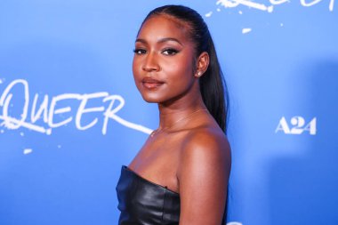 Carlacia Grant, 13 Kasım 2024 'te Los Angeles, Kaliforniya, ABD' de bulunan Amerika Tiyatro Kompleksi Yönetmenleri Birliği 'nde düzenlenen A24' ün 'Queer' inin Los Angeles prömiyerine geldi..