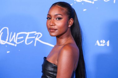 Carlacia Grant, 13 Kasım 2024 'te Los Angeles, Kaliforniya, ABD' de bulunan Amerika Tiyatro Kompleksi Yönetmenleri Birliği 'nde düzenlenen A24' ün 'Queer' inin Los Angeles prömiyerine geldi..