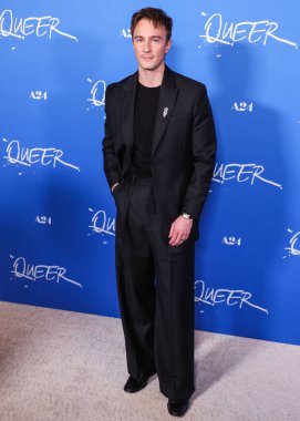 Drew Starkey arrives at the Los Angeles Premiere Of A24's 'Queer' held at the Directors Guild of America Theater Complex on November 13, 2024 in Los Angeles, California, United States.        clipart