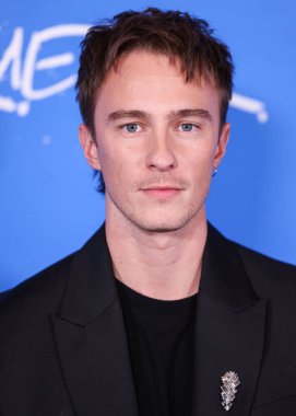 Drew Starkey arrives at the Los Angeles Premiere Of A24's 'Queer' held at the Directors Guild of America Theater Complex on November 13, 2024 in Los Angeles, California, United States.        clipart