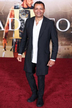 Mario Van Peebles arrives at the Los Angeles Premiere Of Paramount Pictures' 'Gladiator II' held at the TCL Chinese Theatre IMAX on November 18, 2024 in Hollywood, Los Angeles, California, United States. clipart