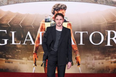 Gucci giyen Paul Mescal, 18 Kasım 2024 'te Hollywood, Los Angeles, Kaliforniya, ABD' deki TCL Çin Tiyatrosu IMAX 'te düzenlenen Paramount Pictures' Gladyatör II 'nin Los Angeles galasına geldi..