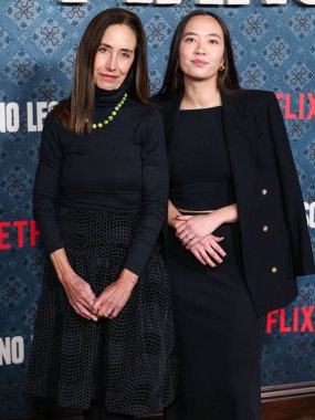 Deva Anderson and Rachel Lautzenheiser arrive at the Los Angeles Premiere Of Netflix's 'The Piano Lesson' held at The Egyptian Theatre Hollywood on November 19, 2024 in Hollywood, Los Angeles, California, United States. clipart