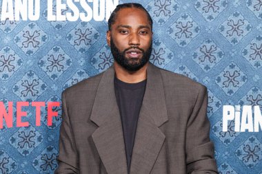 John David Washington arrives at the Los Angeles Premiere Of Netflix's 'The Piano Lesson' held at The Egyptian Theatre Hollywood on November 19, 2024 in Hollywood, Los Angeles, California, United States. clipart