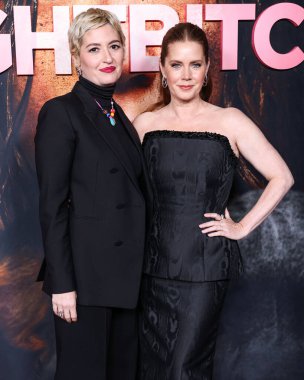 Marielle Heller and Amy Adams arrive at the Los Angeles Premiere Of Searchlight Pictures' 'Nightbitch' held at the Academy of Motion Picture Arts Sciences - Linwood Dunn Theater on November 20, 2024 in Hollywood, Los Angeles, California, United State clipart