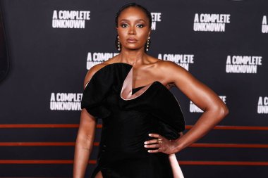 KiKi Layne arrives at the Los Angeles Premiere Of Searchlight Pictures' 'A Complete Unknown' held at the Dolby Theatre on December 10, 2024 in Hollywood, Los Angeles, California, United States. clipart