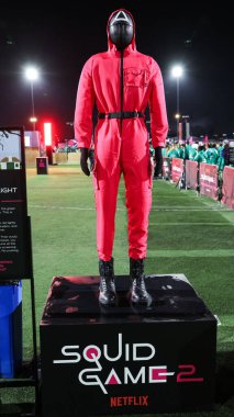 A general view of atmosphere at the Los Angeles Premiere And Fan Event For Netflix's 'Squid Game' Season 2 held at the Los Angeles City College on December 12, 2024 in Los Angeles, California, United States.      clipart