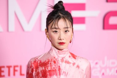 Gia Kim, Netflix 'in' Squid Game 'sezonu için Los Angeles Şehir Koleji' nde 12 Aralık 2024 'te Los Angeles, Kaliforniya, ABD' de düzenlenen Los Angeles Premiere And Fan Organent 'e geliyor..  