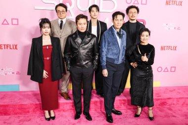 Jo Yu-ri, Lee Seo-hwan, Lee Byung-hun, Yim Si-wan, Lee Jung-jae, Yang Dong-geun ve Kang Ae-shim Netflix 'in 12 Aralık 2024' te Los Angeles City College 'de düzenlenen' Squid Game 'ikinci sezonu için Los Angeles Premiere And Fan Event' e geldiler.