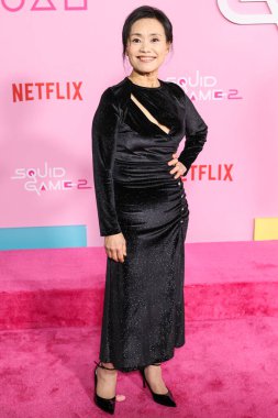 Kang Ae-shim, Netflix 'in 12 Aralık 2024' te Los Angeles, Kaliforniya, ABD 'de düzenlenen' Squid Game 'sezonunun Los Angeles City Koleji' nde düzenlenen Los Angeles Premiere And Fan Organent 'ine geliyor..    