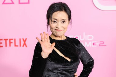Kang Ae-shim, Netflix 'in 12 Aralık 2024' te Los Angeles, Kaliforniya, ABD 'de düzenlenen' Squid Game 'sezonunun Los Angeles City Koleji' nde düzenlenen Los Angeles Premiere And Fan Organent 'ine geliyor..    