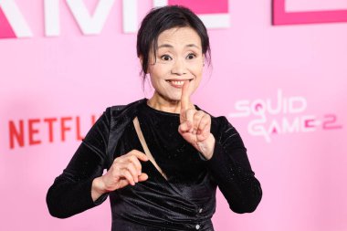 Kang Ae-shim, Netflix 'in 12 Aralık 2024' te Los Angeles, Kaliforniya, ABD 'de düzenlenen' Squid Game 'sezonunun Los Angeles City Koleji' nde düzenlenen Los Angeles Premiere And Fan Organent 'ine geliyor..    