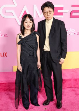 Kim Ji-yeon ve Hwang Dong-hyuk, Netflix 'in 12 Aralık 2024' te Los Angeles, Kaliforniya, ABD 'de düzenlenen' Squid Game 'sezonu için Los Angeles, Kaliforniya' daki Los Angeles City College 'a geldiler..