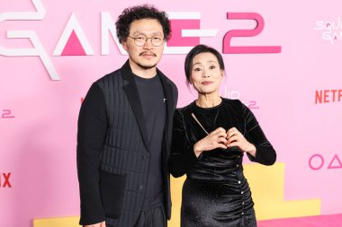 Yang Dong-geun ve Kang Ae-shim, Netflix 'in 12 Aralık 2024' te Los Angeles, Kaliforniya, ABD 'de düzenlenen' Squid Game 'sezonu için Los Angeles Premiere And Fan Organent' a geldiler..