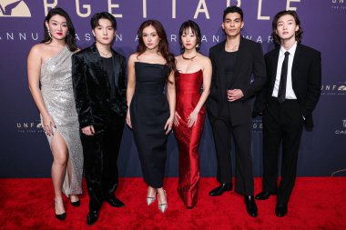 Audrey Huynh, Choi Min-young, Anna Cathcart, Gia Kim, Anthony Keyvan, Sang Heon Lee arrive at the 22nd Annual Unforgettable Gala Asian American Awards 2024 held at The Beverly Hilton Hotel on December 14, 2024 in Beverly Hills, Los Angeles, CA, USA. clipart