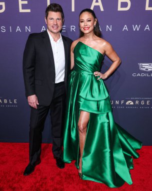 Nick Lachey ve eşi Vanessa Lachey, 14 Aralık 2024 'te Beverly Hilton Hotel' de düzenlenen 22. Geleneksel Unutulmaz Asya Amerikan Ödülleri 'ne geldiler..