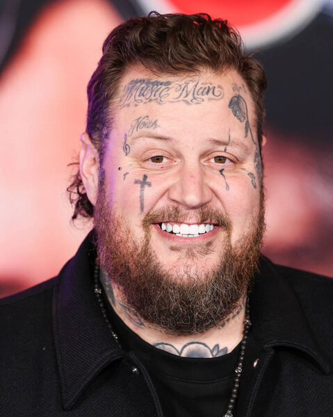 Jelly Roll (Jason Bradley DeFord) arrives at the Los Angeles Premiere Of Paramount Pictures' 'Sonic The Hedgehog 3' held at the TCL Chinese Theatre IMAX on December 16, 2024 in Hollywood, Los Angeles, California, United States. 