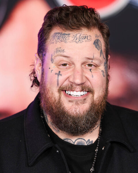 Jelly Roll (Jason Bradley DeFord) arrives at the Los Angeles Premiere Of Paramount Pictures' 'Sonic The Hedgehog 3' held at the TCL Chinese Theatre IMAX on December 16, 2024 in Hollywood, Los Angeles, California, United States. 