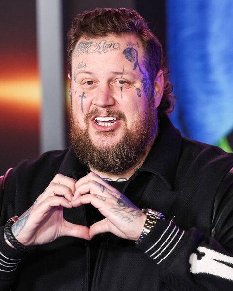 Jelly Roll (Jason Bradley DeFord) arrives at the Los Angeles Premiere Of Paramount Pictures' 'Sonic The Hedgehog 3' held at the TCL Chinese Theatre IMAX on December 16, 2024 in Hollywood, Los Angeles, California, United States. 