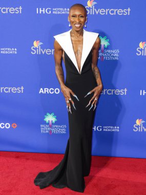 Cynthia Erivo arrives at the 36th Annual Palm Springs International Film Festival Film Awards 2025 held at the Palm Springs Convention Center on January 3, 2025 in Palm Springs, Riverside County, California, United States. clipart