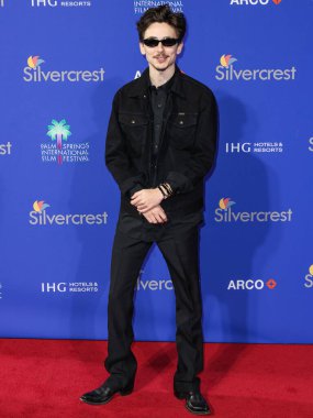 Timothee Chalamet, 3 Ocak 2025 'te Palm Springs Kongre Merkezi' nde düzenlenen 36. Palm Springs Uluslararası Film Festivali Ödülleri 'ne geldi..