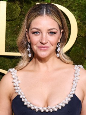 Abby Elliott arrives at the 82nd Annual Golden Globe Awards held at The Beverly Hilton Hotel on January 5, 2025 in Beverly Hills, Los Angeles, California, United States. clipart