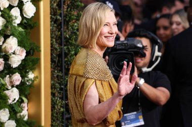 Cate Blanchett, Beverly Hilton Oteli 'nde 5 Ocak 2025' te düzenlenen 82. Yıllık Altın Küre Ödülleri 'ne geliyor..