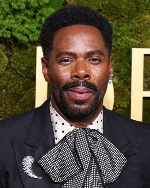 Colman Domingo wearing Valentino arrives at the 82nd Annual Golden Globe Awards held at The Beverly Hilton Hotel on January 5, 2025 in Beverly Hills, Los Angeles, California, United States.  clipart