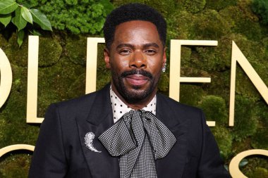 Colman Domingo wearing Valentino arrives at the 82nd Annual Golden Globe Awards held at The Beverly Hilton Hotel on January 5, 2025 in Beverly Hills, Los Angeles, California, United States.  clipart