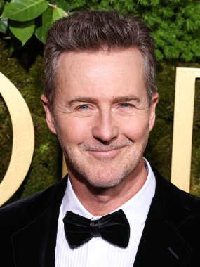 Edward Norton, Beverly Hilton Oteli 'nde 5 Ocak 2025' te düzenlenen 82. Altın Küre Ödülleri 'ne geliyor..