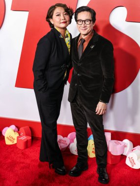 Echo Quan and Ke Huy Quan arrive at the Los Angeles Premiere Of Universal Pictures' 'Love Hurts' held at the TCL Chinese Theatre IMAX on February 3, 2025 in Hollywood, Los Angeles, California, United States.  clipart