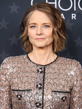 Giorgio Armani Prive elbisesi giyen Jodie Foster, 7 Şubat 2025 'te Santa Monica, Los Angeles, Kaliforniya, ABD' de düzenlenen 30. Yıllık Eleştirmenler Seçimi Hangarı 'na geldi.. 