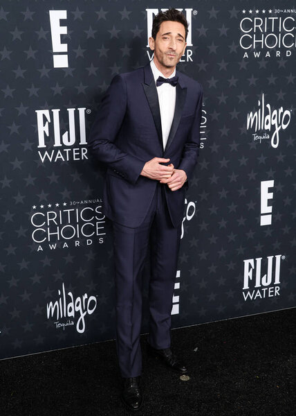 Adrien Brody wearing Dior arrives at the 30th Annual Critics' Choice Awards held at The Barker Hangar on February 7, 2025 in Santa Monica, Los Angeles, California, United States. 