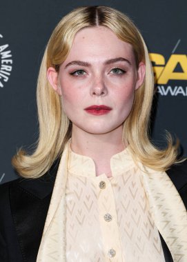 Valentino ve Cartier mücevherlerini takan Elle Fanning, 8 Şubat 2025 'te Beverly Hills, Los Angeles, Kaliforniya, ABD' deki Beverly Hilton Oteli 'nde düzenlenen 77.. 