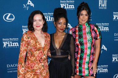 Bel Delia, Noree Victoria ve Jessica Damouni, Arlington Tiyatrosu 'nda düzenlenen 40. Santa Barbara Uluslararası Film Festivali sırasında 9 Şubat 2025' te ABD 'nin Kaliforniya eyaletinin Santa Barbara kentinde Virtuosos Ödülüne geldiler..