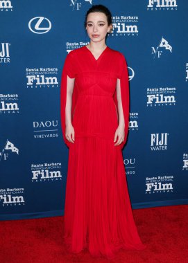 Mikey Madison arrives at the Virtuosos Award during the 40th Santa Barbara International Film Festival at The Arlington Theatre on February 09, 2025 in Santa Barbara, California, United States. clipart