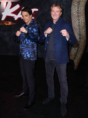 Ralph Macchio ve William Zabka, Netflix 'in' Cobra Kai 'dizisinin 6. sezon 3. sezon finali için 12 Şubat 2025' te Hollywood 'da Hollywood, Los Angeles, Kaliforniya, ABD' de düzenlenen Mısırlı Tiyatrosu 'na geldiler..