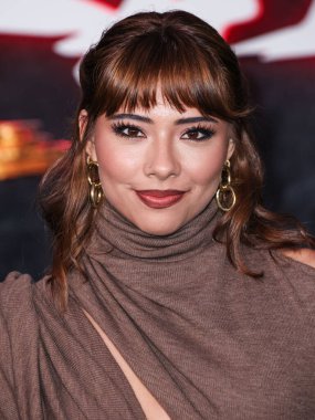 Xochitl Gomez arrives at the Los Angeles Premiere Of Netflix's 'Cobra Kai' Season 6 Part 3 Series Finale Event held at The Egyptian Theatre Hollywood on February 12, 2025 in Hollywood, Los Angeles, California, United States. clipart