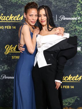 Tawny Cypress ve Jasmin Savoy Brown, Paramount 'un Global Premiere + With Showtime' ın 'YellowJackets' 3. sezonuna 13 Şubat 2025 'te Los Angeles, Kaliforniya, ABD' deki DGA Tiyatro Kompleksi 'nde katıldı.