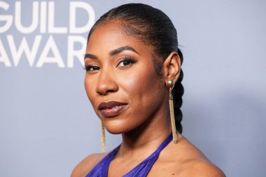 Diarra Kilpatrick, 15 Şubat 2025 'te Beverly Hilton Oteli' nde düzenlenen 77. geleneksel Yazarlar Loncası Ödül Töreni 'ne geliyor..