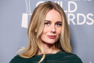 Justine Lupe, 15 Şubat 2025 'te Beverly Hilton Oteli' nde düzenlenen 77. geleneksel Yazarlar Derneği Los Angeles Ödül Töreni 'ne geliyor..