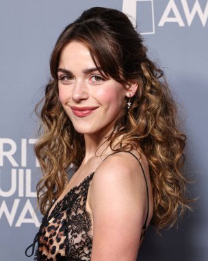 Kiernan Shipka, 15 Şubat 2025 'te Beverly Hilton Oteli' nde düzenlenen 77. geleneksel Yazarlar Loncası Ödül Töreni 'ne geliyor..