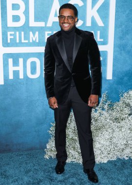 Larenz Tate, 17 Şubat 2025 'te Beverly Hills' teki SLS Hotel 'de düzenlenen 7. Geleneksel Amerikan Siyahi Film Festivali' ne (ABFF) geldi..