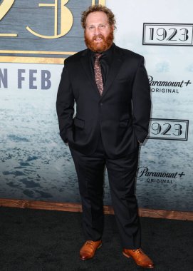 Brian Konowal, 19 Şubat 2025 'te Harmony Gold Theater' da düzenlenen Paramount + Series '1923' ün Los Angeles Premiere of Paramount 'a geldi..