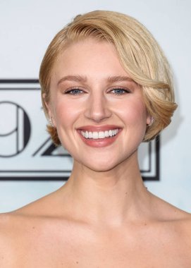 Julia Schlaepfer, 19 Şubat 2025 'te Harmony Gold Theater' da düzenlenen Paramount + Series '1923' ün Los Angeles Prömiyeri 'ne geldi..