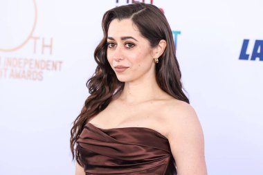 Danielle Frankel elbisesi ve Nouvel Heritage mücevheri giyen Cristin Milioti, 22 Şubat 2025 'te Santa Monica Plajı' nda düzenlenen 40. Yıllık Bağımsız Film Ödülleri 'ne ulaştı..  